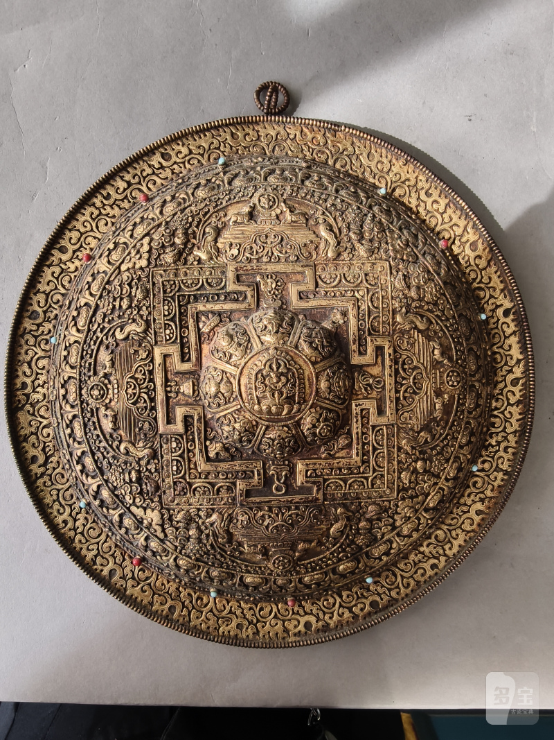 A PARCEL GILT-COPPER MANDALA - 图7